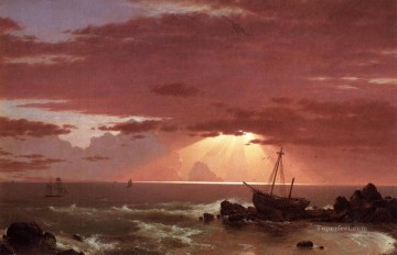 The Wreck scenery Hudson River Frederic Edwin Church Oil Paintings